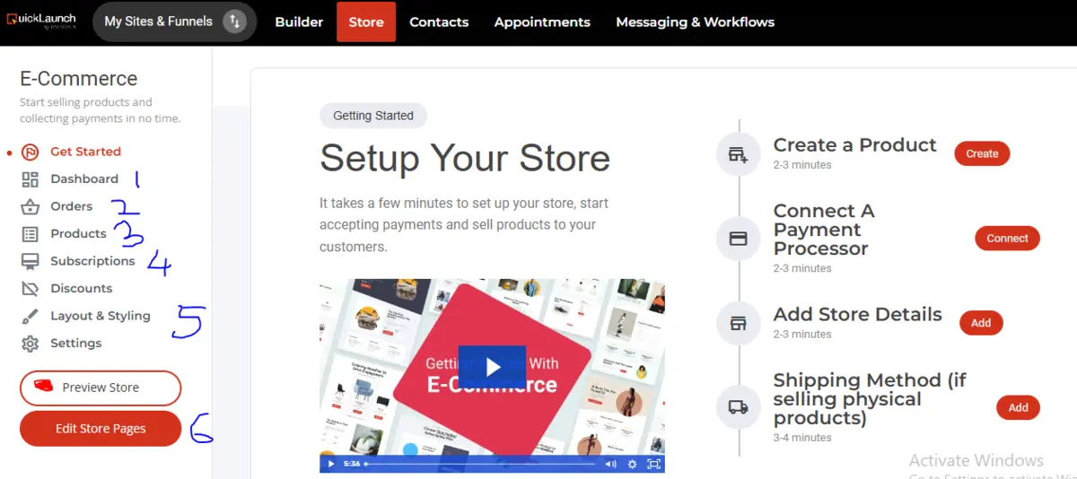 setup a store for your ecommerce business on Quicklaunch