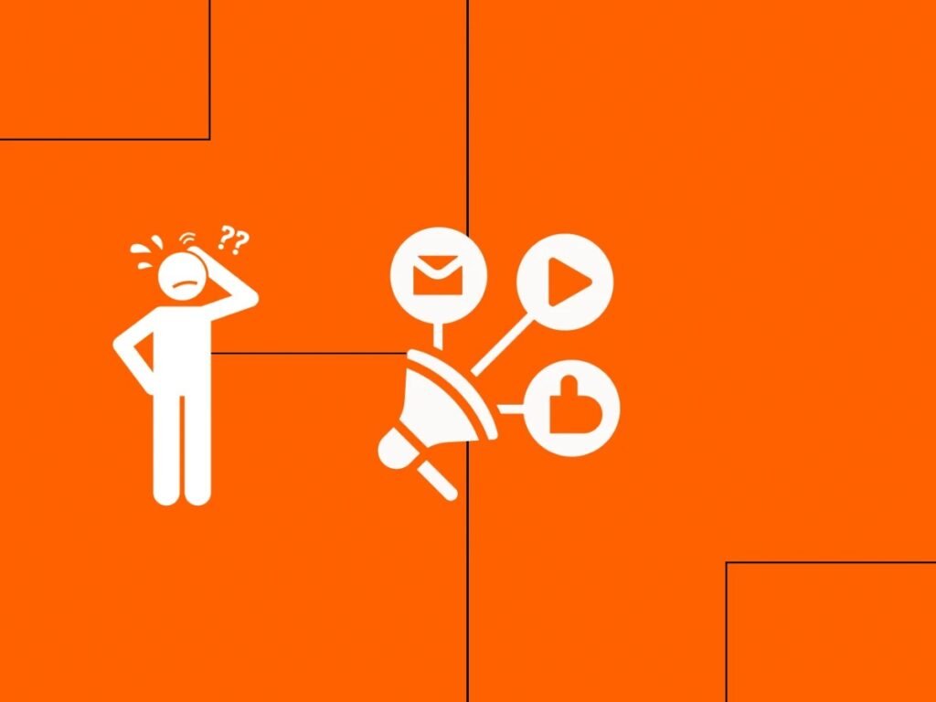 Graphic illustration of small business marketing problems.